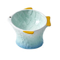 Raised Tilted Ceramic Cat Bowl - Cute Elevated Slanted Shallow Angled Cat Dish - Personalized Pet Feeder for Food Feeding - Size for Cat and Small Dog