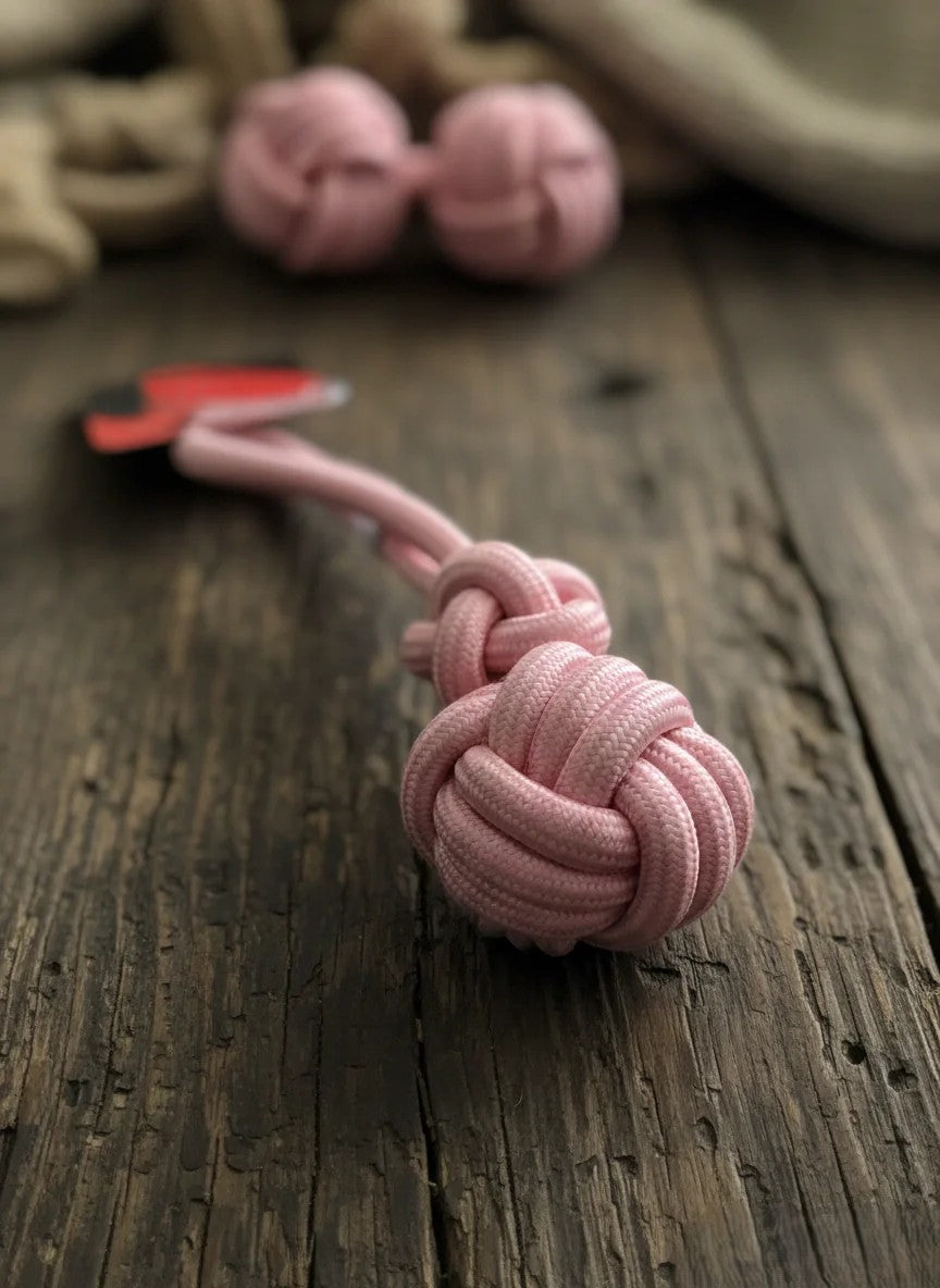 Knot Tug Toy for Dogs - Small, Pink - Durable Dental Health Chew Toy for Interactive Play